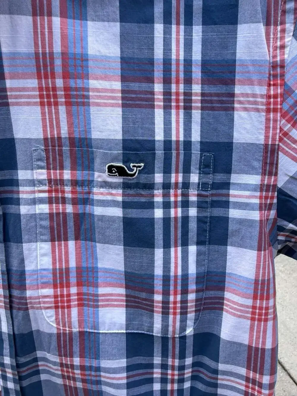Vineyard Vines Tucker Shirt Size XS Blue Plaid Short Sleeve Button Up